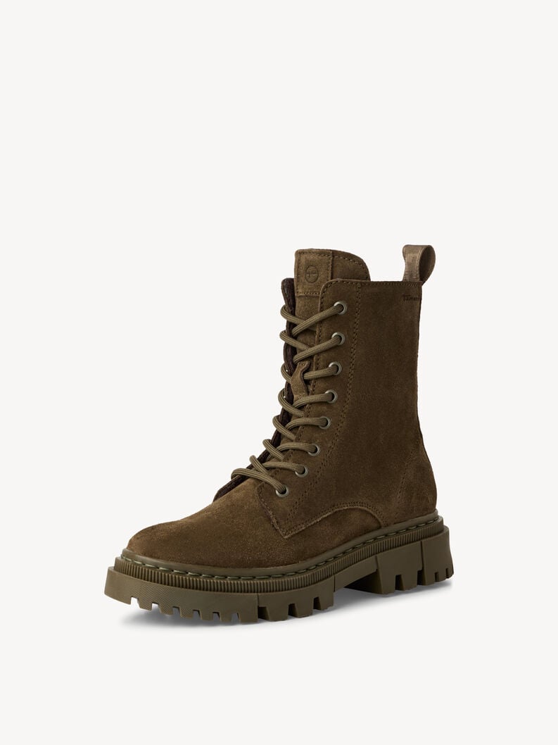 Tamaris Lederstiefelette - Grün