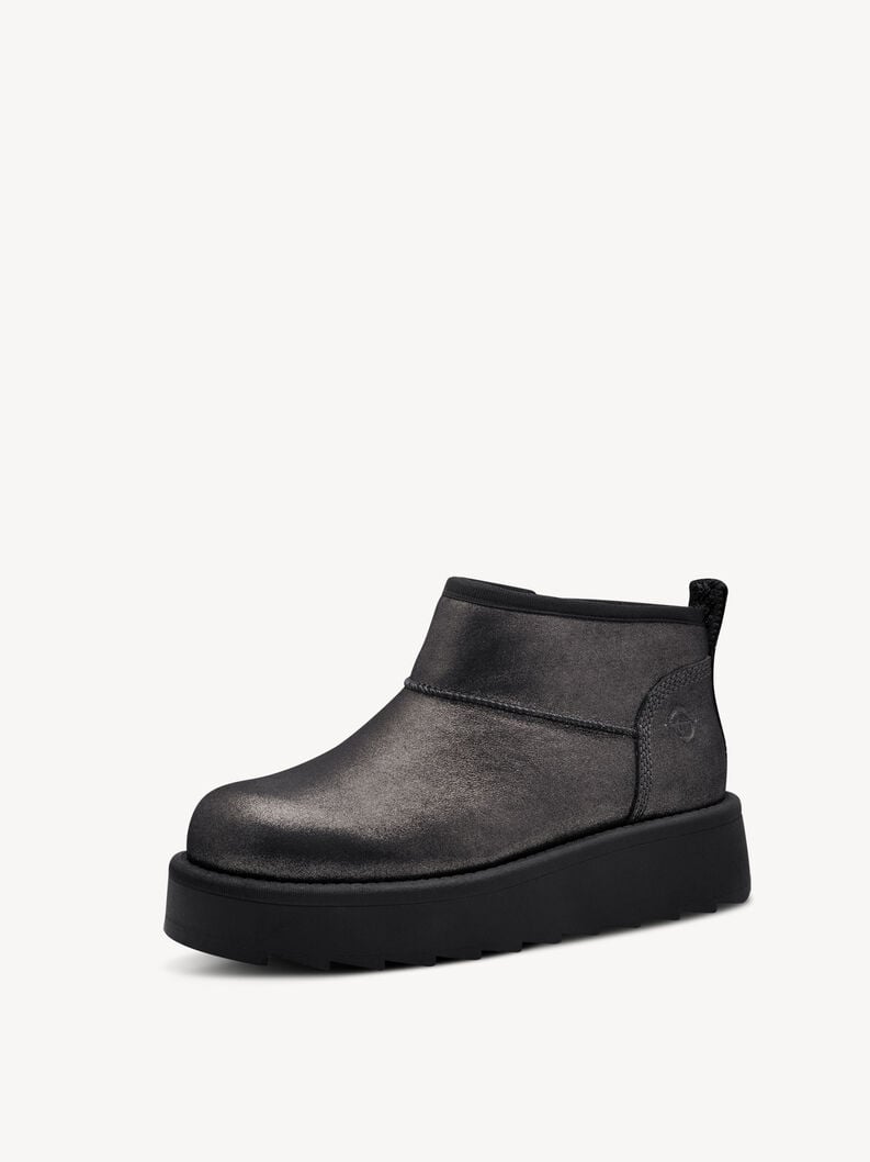Tamaris Lederstiefelette - Metallic Warmfutter