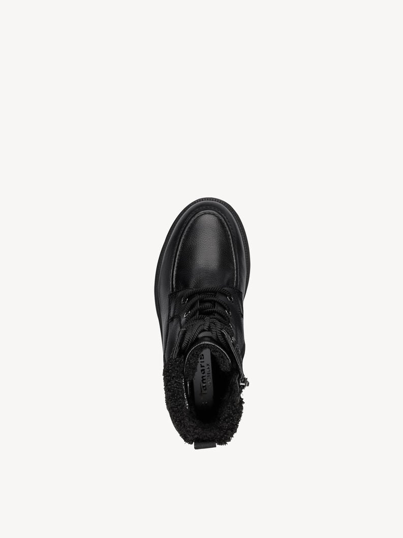 Tamaris Lederstiefelette - Schwarz Warmfutter
