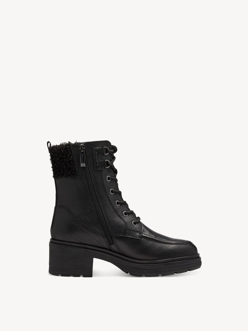 Tamaris Lederstiefelette - Schwarz Warmfutter