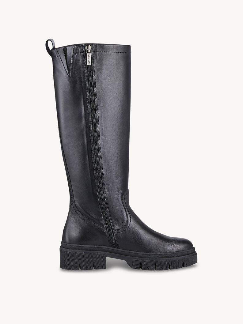 Tamaris Lederstiefel - Schwarz