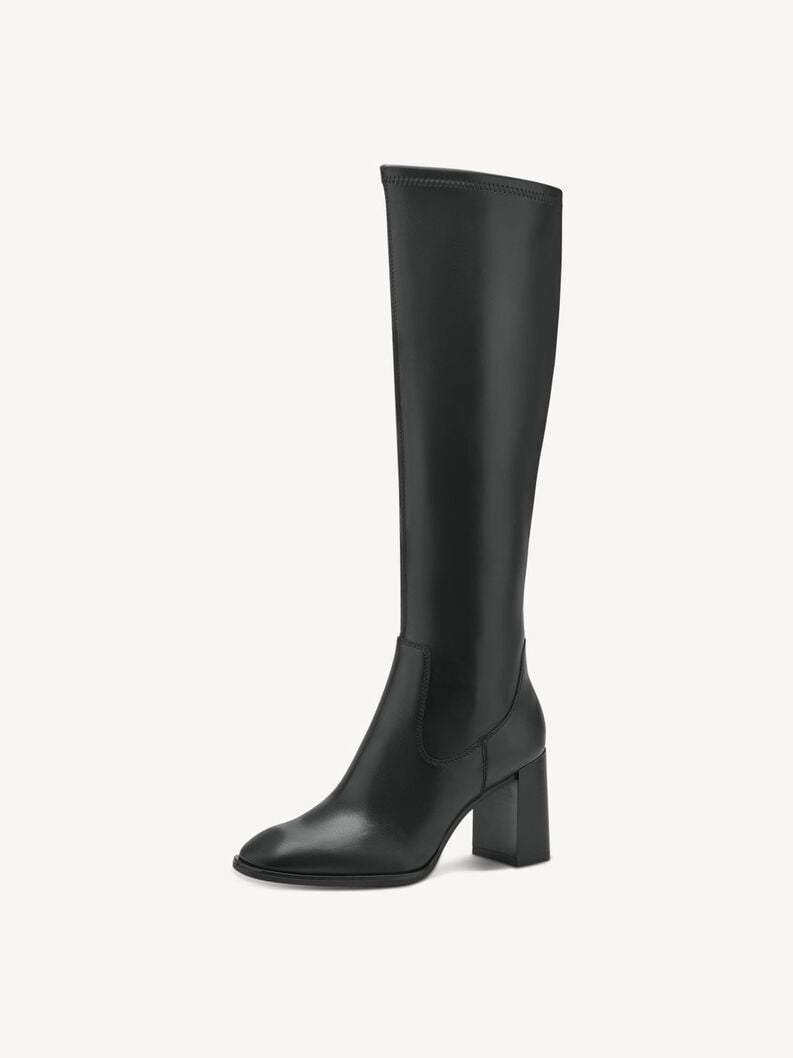 Tamaris Lederstiefel - Schwarz