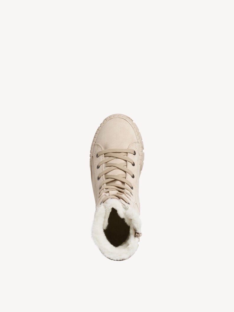 Tamaris Lederstiefelette - Beige Warmfutter
