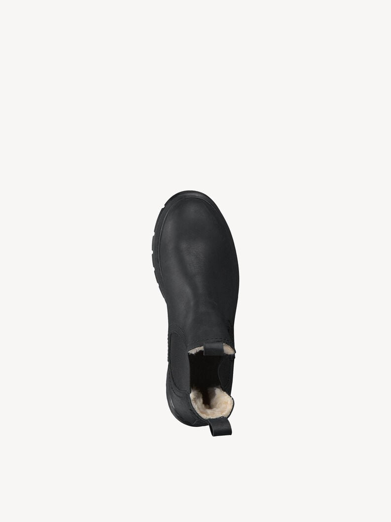 Tamaris Lederstiefelette - Schwarz Warmfutter