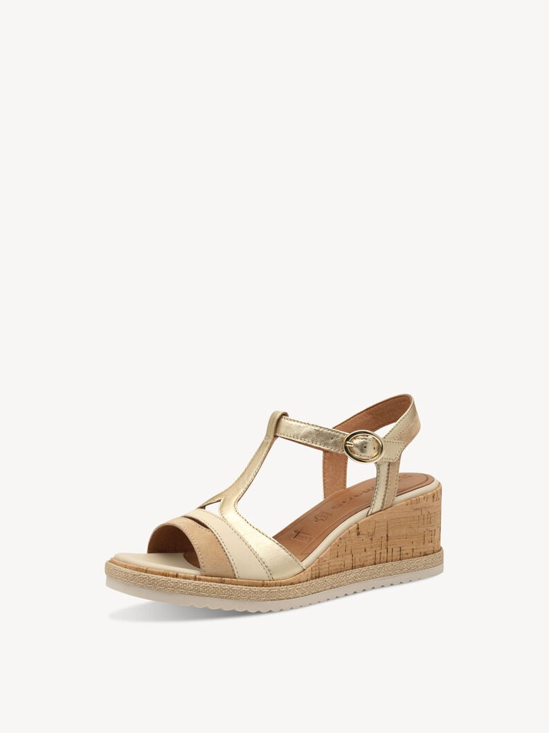 Tamaris Ledersandalette - Gold