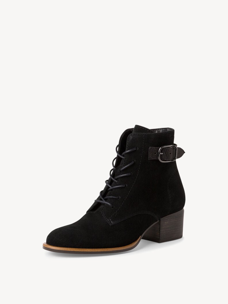 Tamaris Lederstiefelette - Schwarz