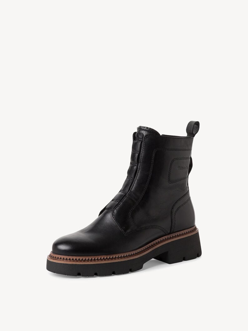 Tamaris Lederstiefelette - Schwarz