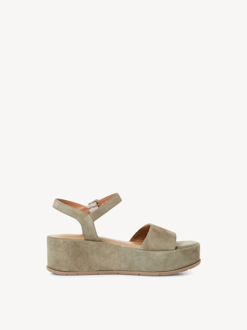 Tamaris Ledersandalette - Grün
