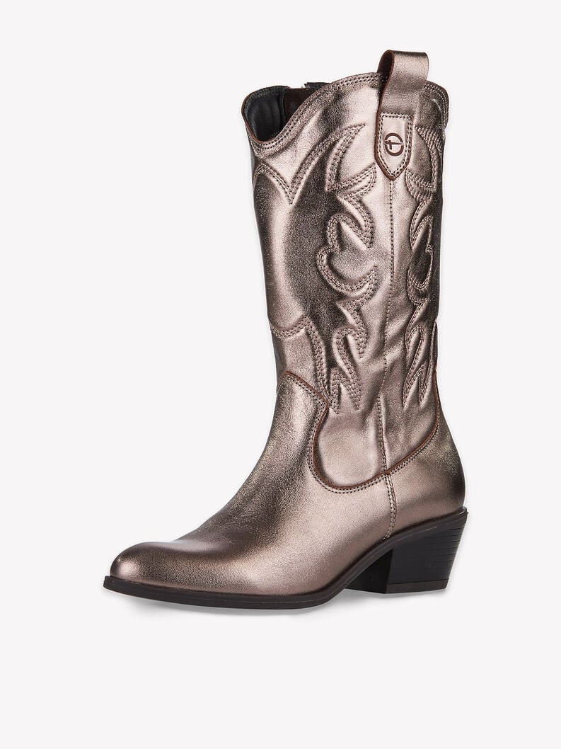 Tamaris Ledercowboystiefel - Metallic