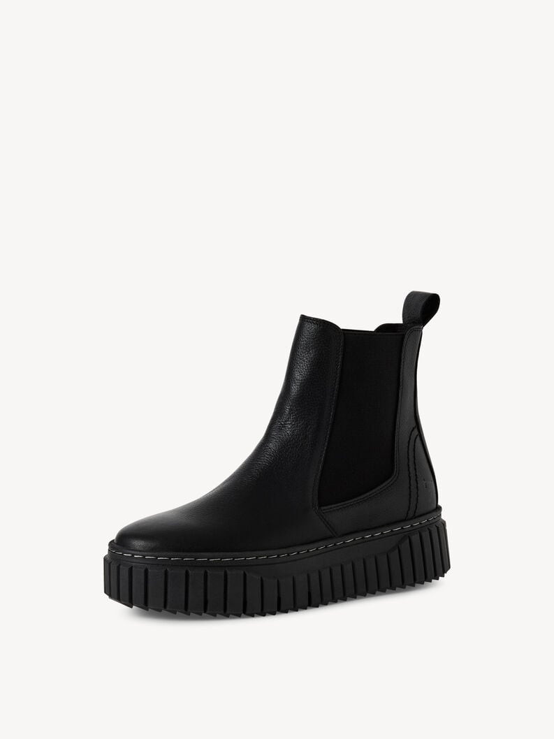 Tamaris Leder Chelsea Boot - Schwarz