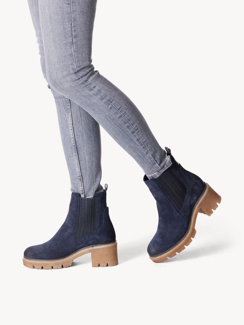 Tamaris Leder Chelsea Boot - Blau