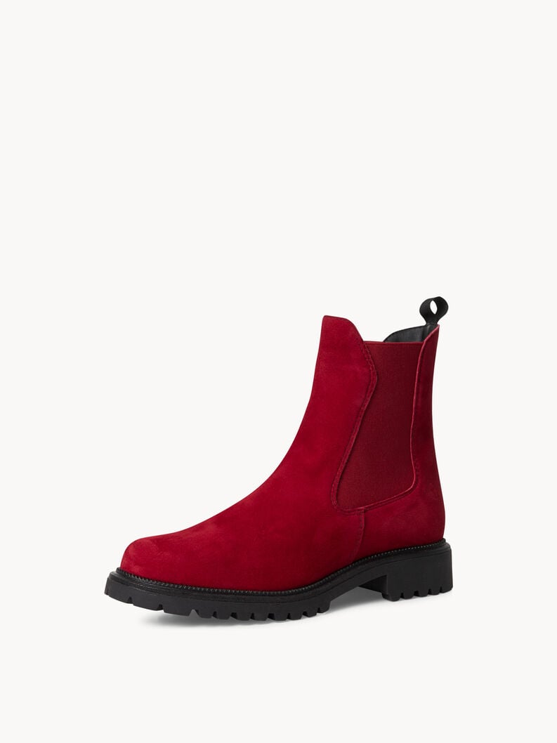 Tamaris Leder Chelsea Boot - Rot