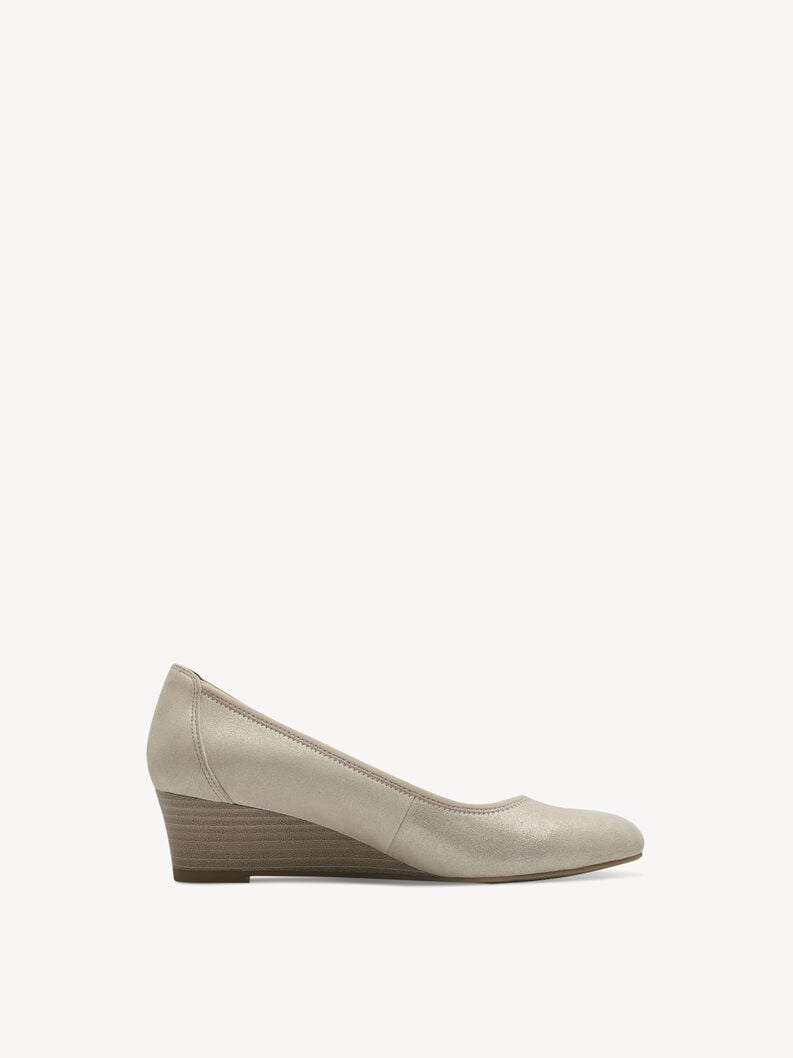Tamaris Lederkeilpumps - Beige