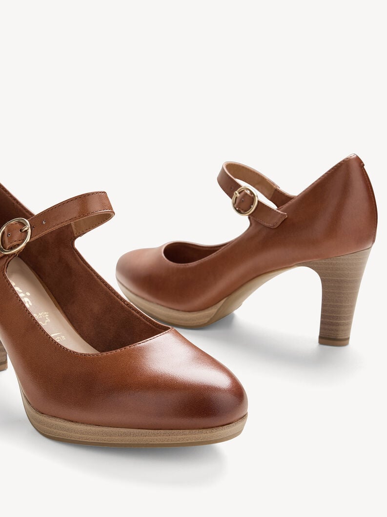 Tamaris Lederpumps - Braun