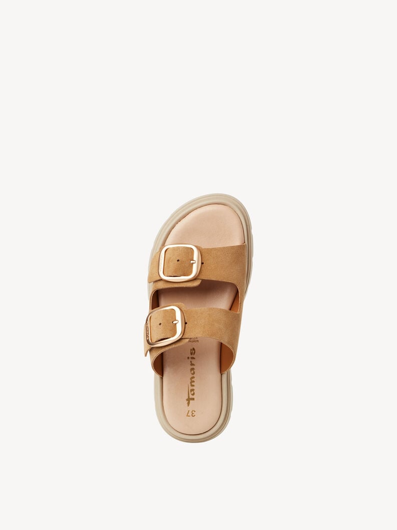 Tamaris Lederpantolette - Beige