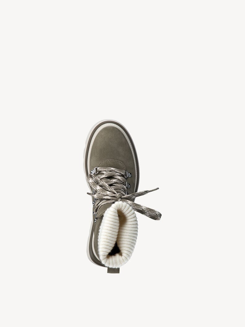 Tamaris Lederstiefelette - Grün Warmfutter
