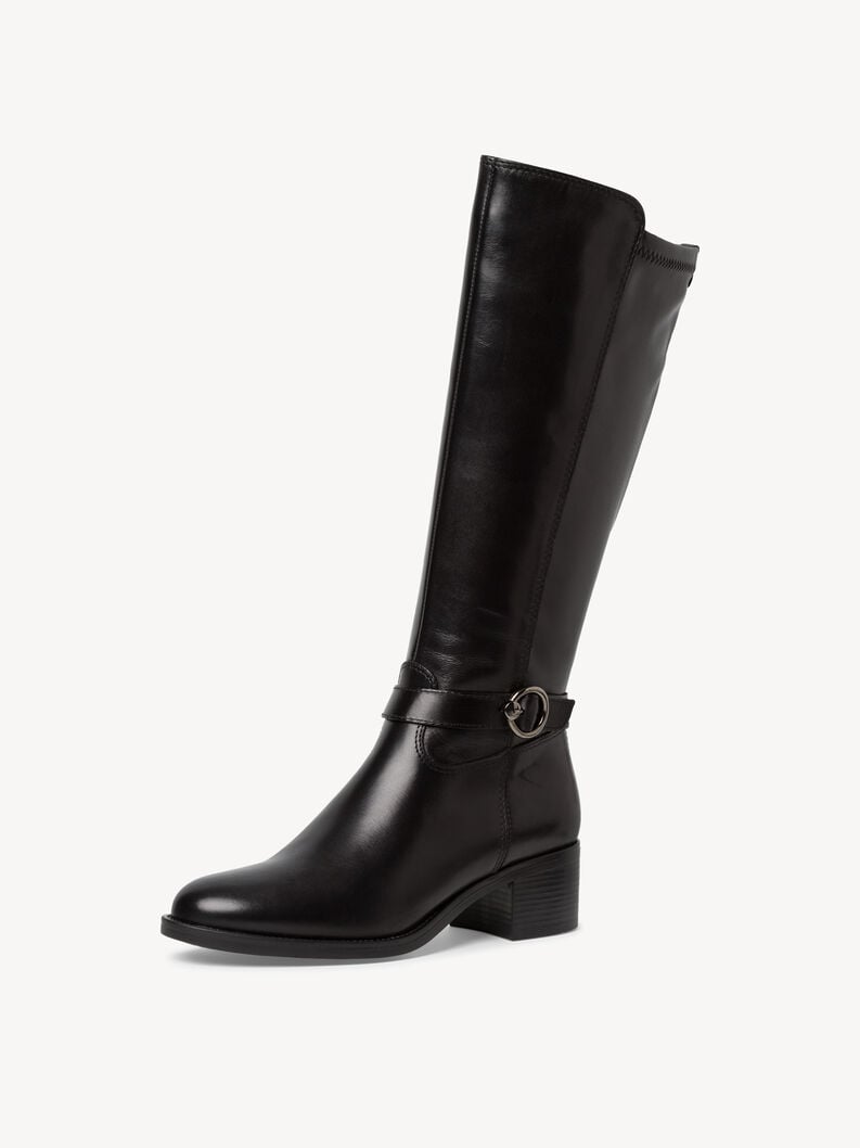 Tamaris Lederstiefel - Schwarz