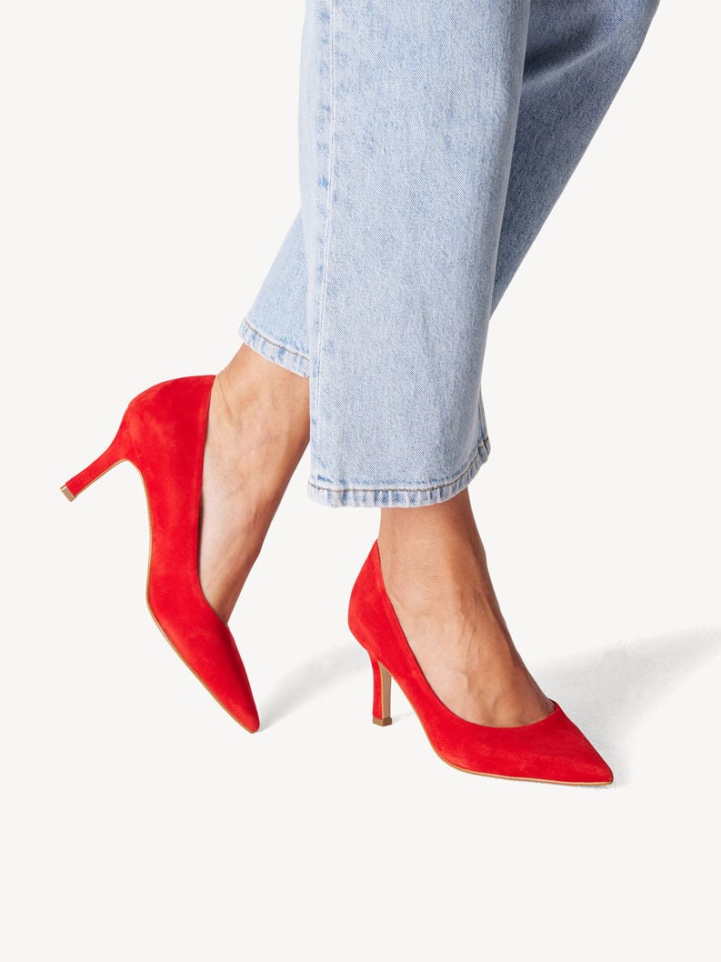 Tamaris Lederpumps - Rot