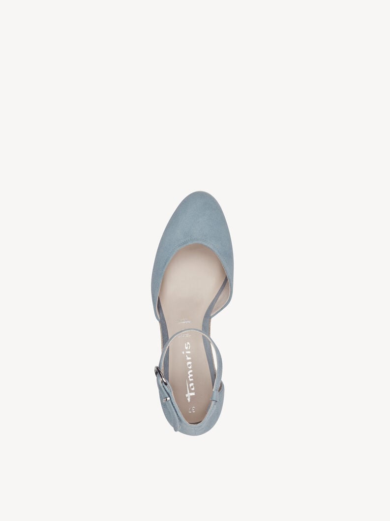 Tamaris Lederkeilpumps - Blau